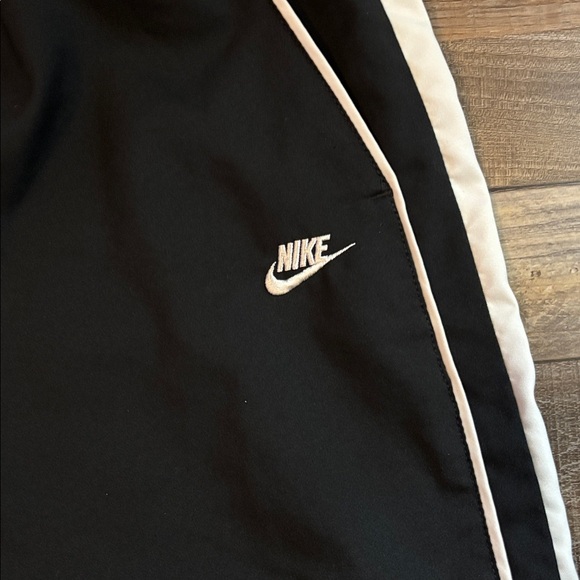 Nike Black Crooped Pants with White Stripe - Picture 2 of 4